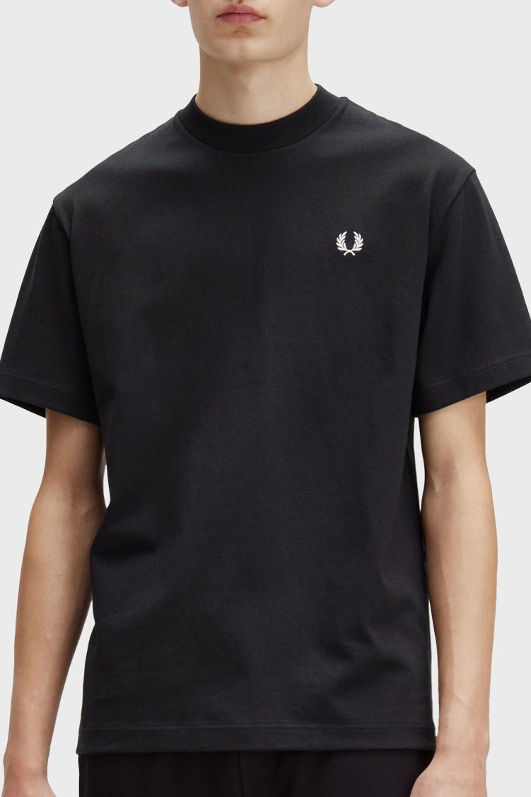 Fred Perry % 100 Pamuk Relaxed Fit Bisiklet Yaka Erkek T Shirt M8710 102 SİYAH - Fred Perry (1)