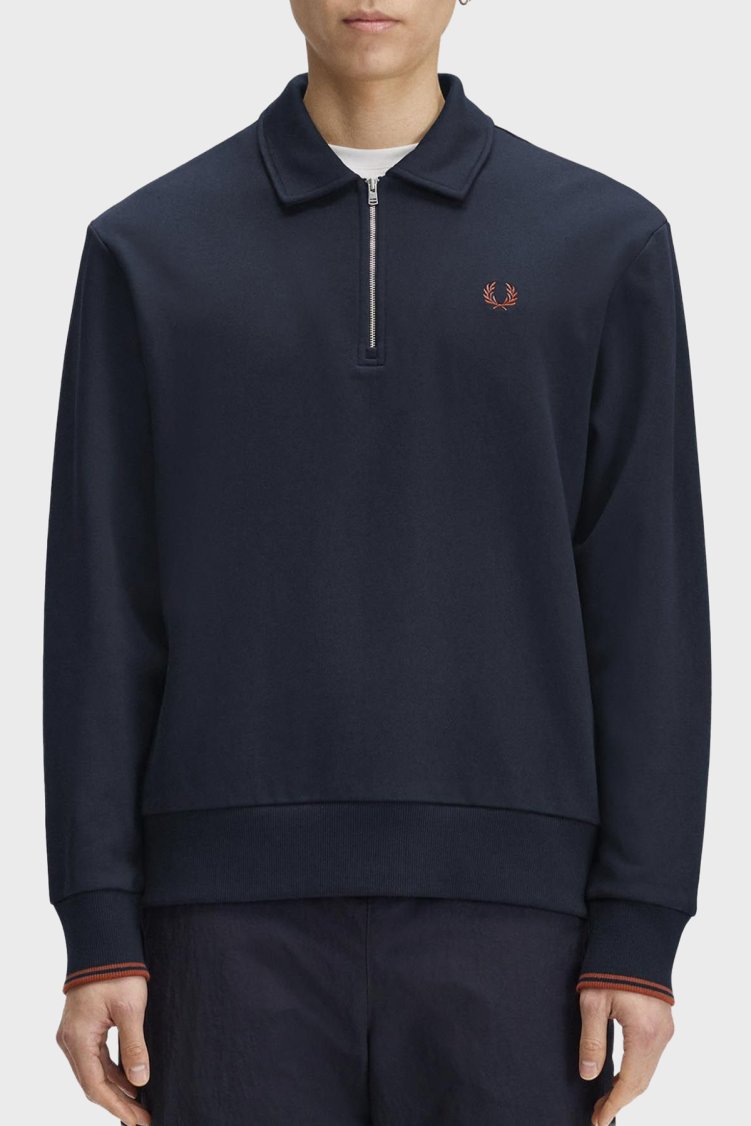 Fred Perry Erkek Sweat M2426 608 Lacivert - Fred Perry