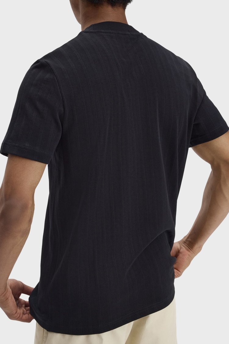 Fred Perry Logolu % 100 Pamuk Regular Fit Bisiklet Yaka Erkek T Shirt M2392 102 SİYAH - Fred Perry (1)