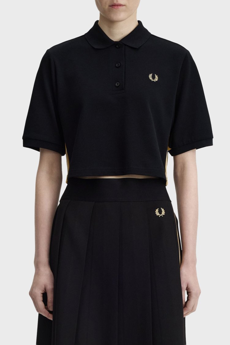 Fred Perry Logolu % 100 Pamuk Regular Fit Düğmeli Bayan Polo G2170 90A SİYAH - Fred Perry