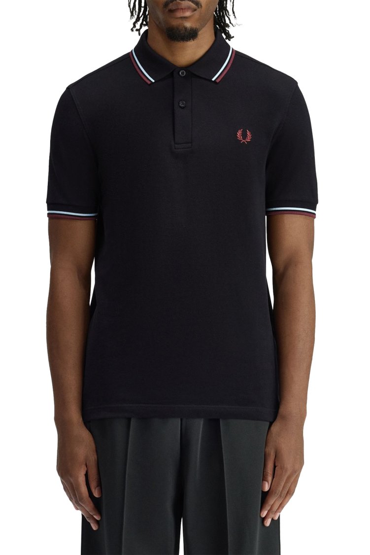 Fred Perry Logolu % 100 Pamuk Regular Fit Düğmeli Erkek Polo M3600P 10B LACİVERT - Fred Perry
