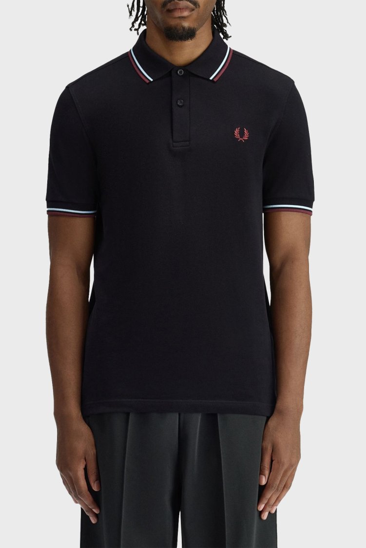 Fred Perry Logolu % 100 Pamuk Regular Fit Düğmeli Erkek Polo M3600P 10B Lacivert - Fred Perry