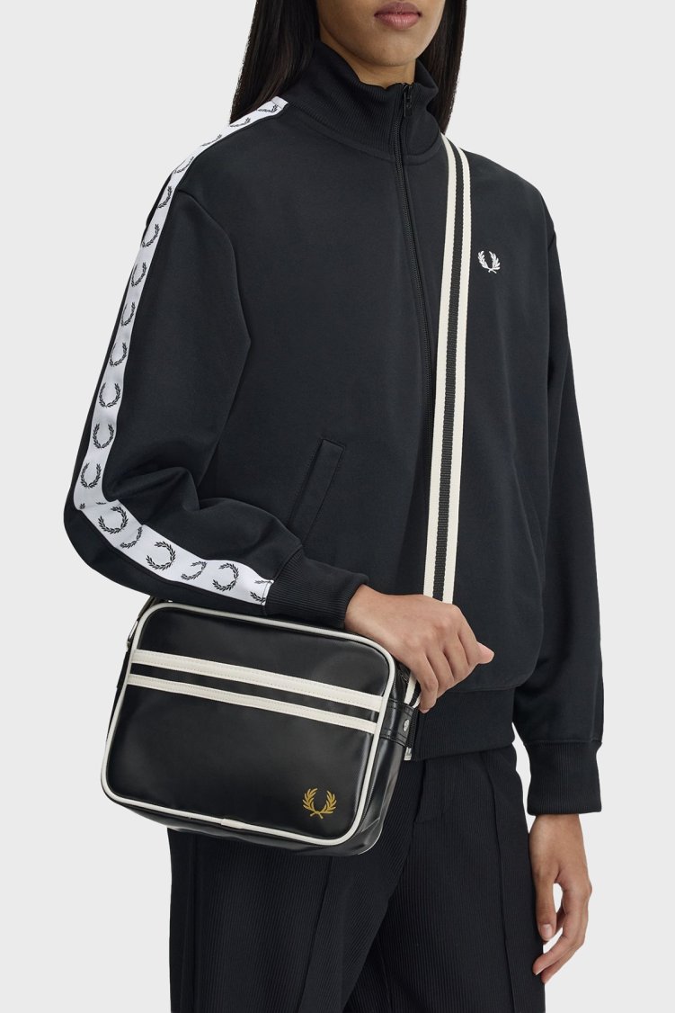 Fred Perry Logolu Ayarlanabilir Askılı Unisex Çanta L2168 D57 Siyah-ekru - Fred Perry (1)
