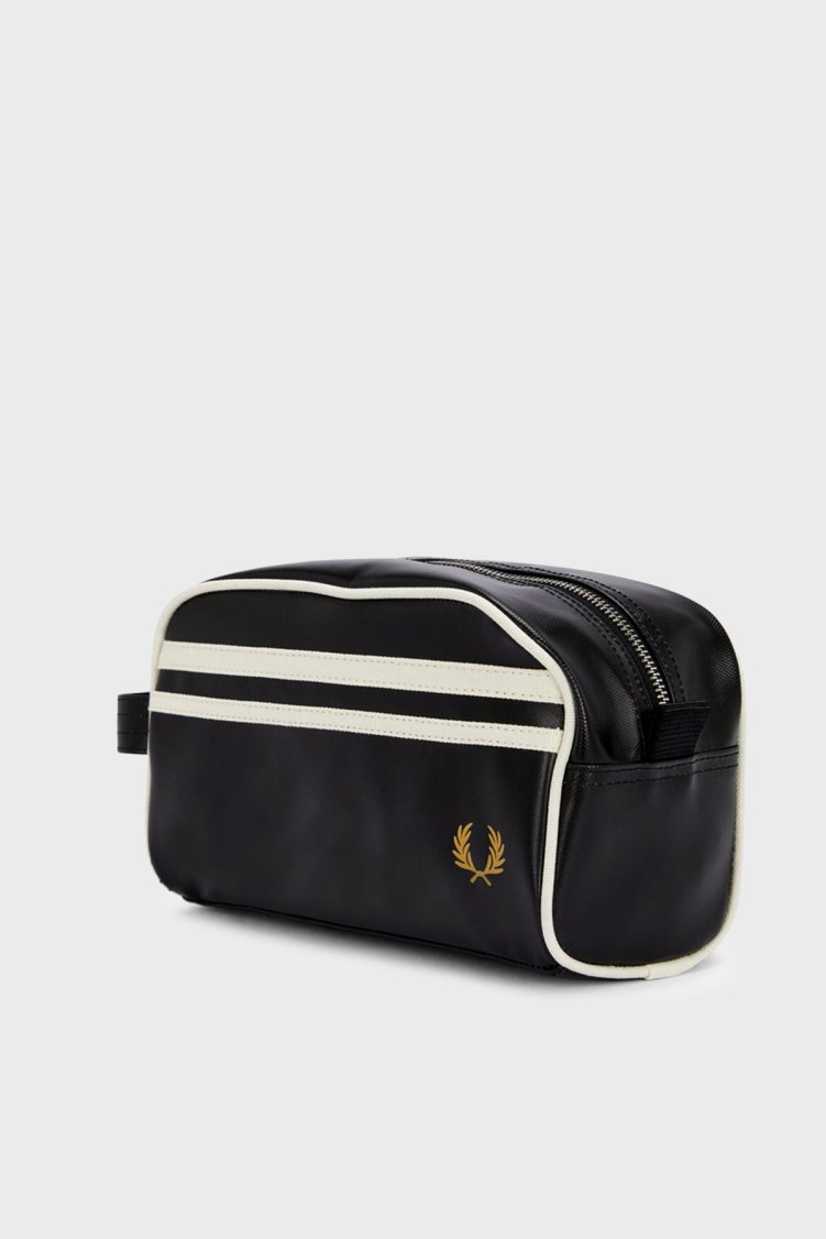 Fred Perry Logolu Tek Saplı Unisex Çanta L8298 D57 SİYAH-EKRU - Fred Perry (1)