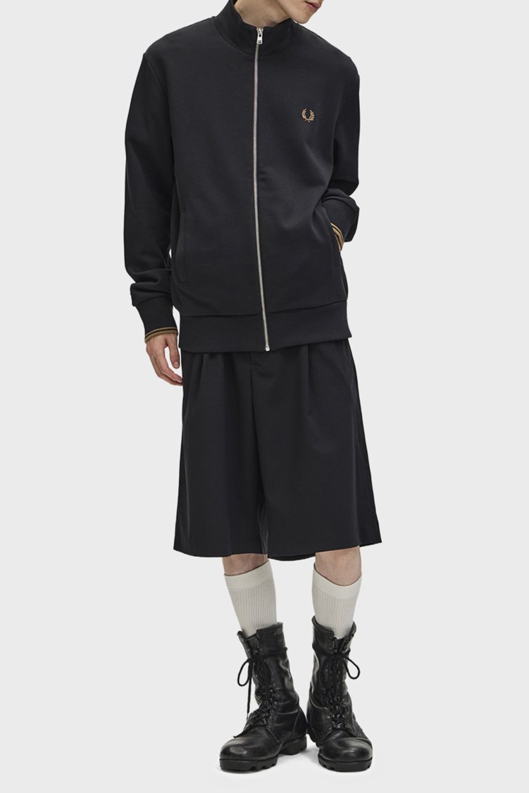 Fred Perry Pamuklu Regular Fit Dik Yaka Fermuarlı Erkek Sweat J1327 102 SİYAH - Fred Perry (1)