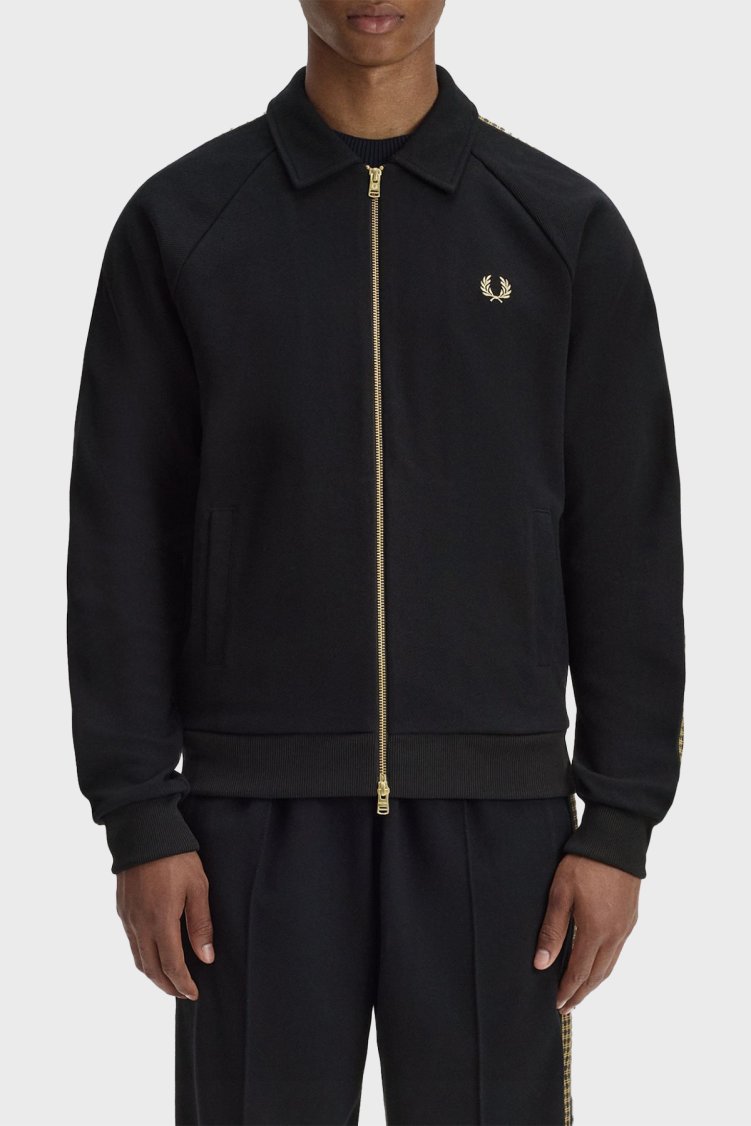 Fred Perry Pamuklu Regular Fit Fermuarlı Erkek Eşofman Üstü J2302 102 SİYAH - Fred Perry