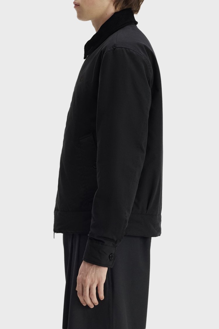 Fred Perry Pamuklu Regular Fit Kadife Yaka Unisex Mont J8535 220 Siyah - Fred Perry (1)