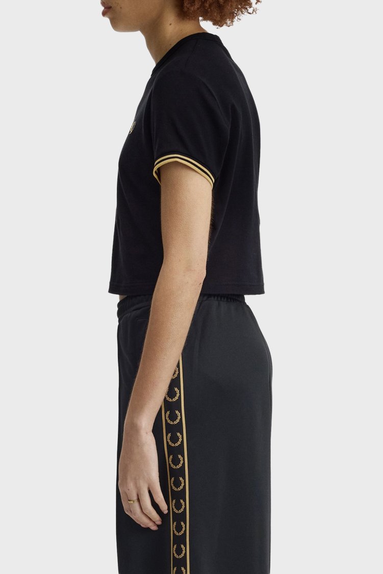 Fred Perry Pamuklu Regular Fit Logolu Bisiklet Yaka Bayan T Shirt G2171 90A LACİVERT - Fred Perry (1)