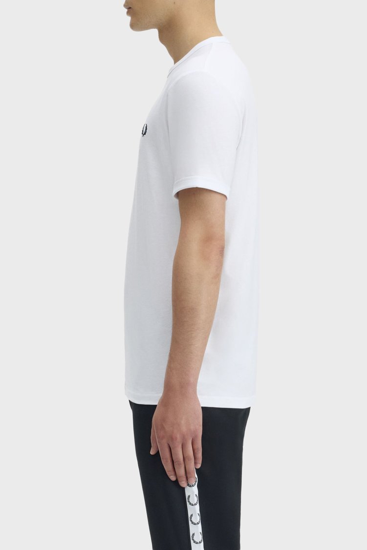 Fred Perry Pamuklu Regular Fit Logolu Bisiklet Yaka Erkek T Shirt M3519 100 BEYAZ - Fred Perry (1)