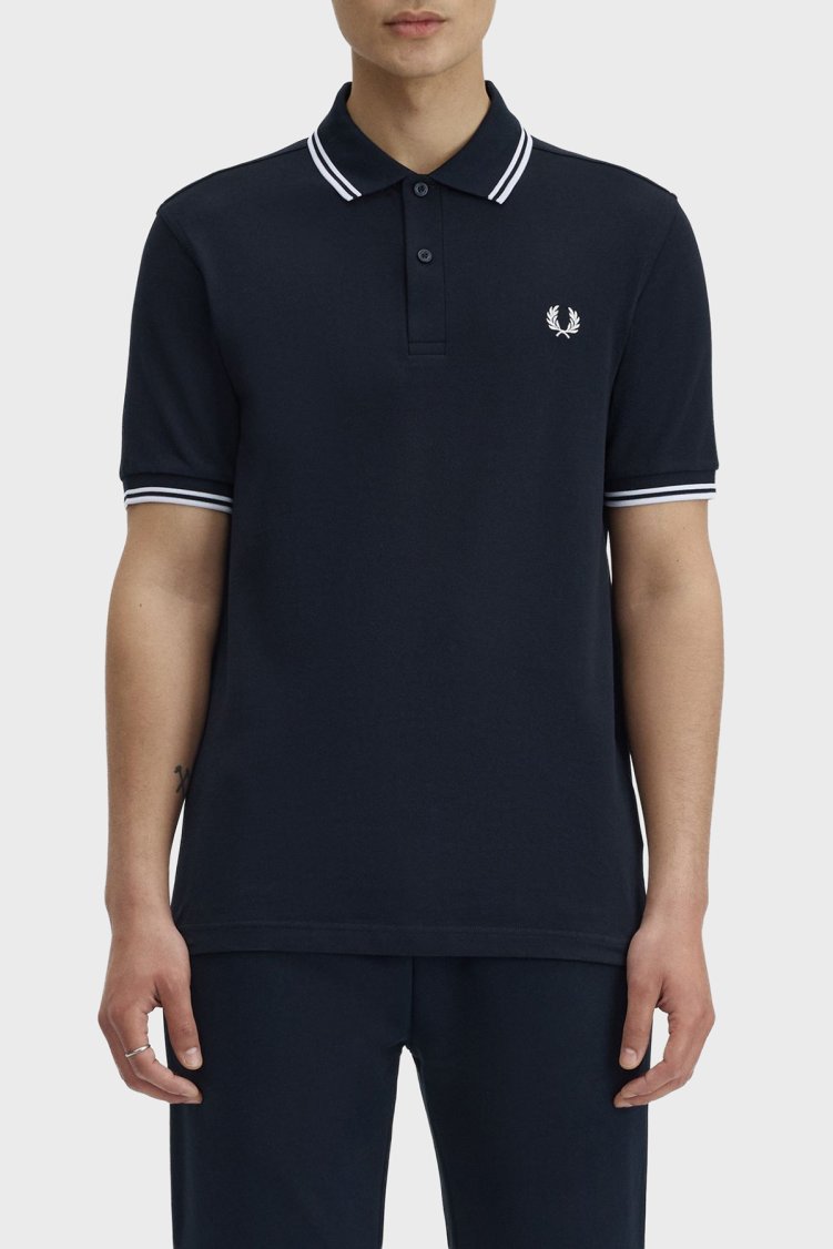 Fred Perry Pamuklu Regular Fit Logolu Düğmeli Erkek Polo M3600P 238 LACİVERT - Fred Perry