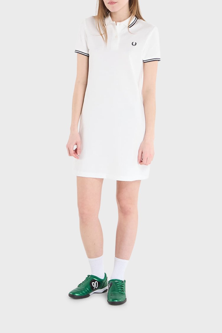 Fred Perry Pamuklu Regular Fit Logolu Düğmeli Polo Yaka Kadın Elbise D3600 17B BEYAZ - Fred Perry (1)