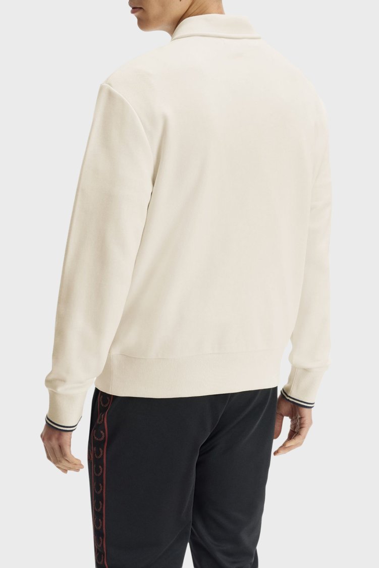 Fred Perry Regular Fit Fermuarlı Polo Yaka Erkek Sweat M2426 170 Ekru - Fred Perry (1)