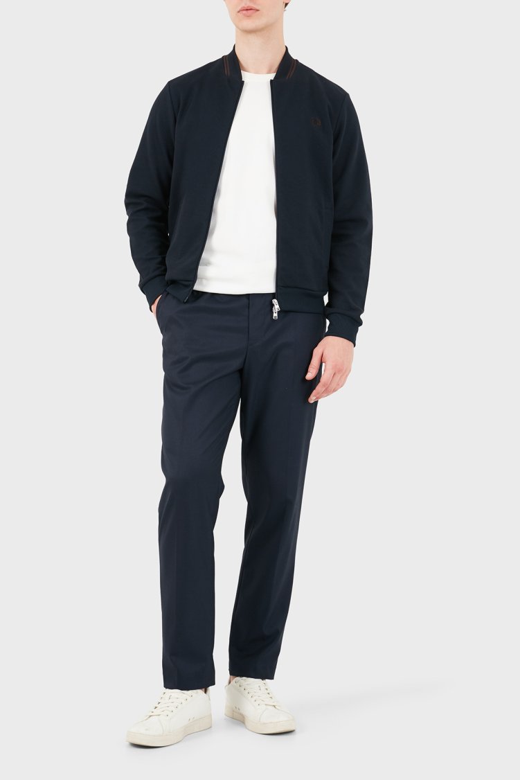 Fred Perry Regular Fit Kolej Yaka Logo Nakışlı Erkek Ceket J3309 608 Lacivert - Fred Perry (1)