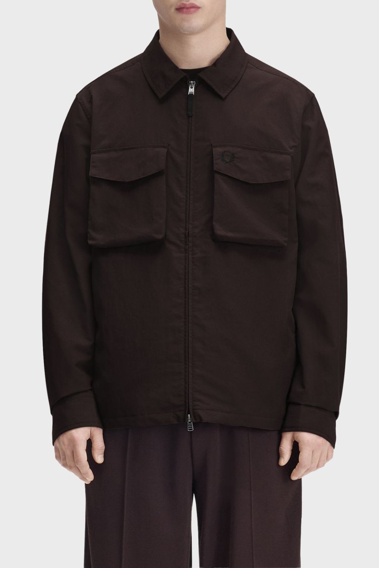 Fred Perry Regular Fit Yaka Erkek Gömlek M2402 33C Kahve - Fred Perry