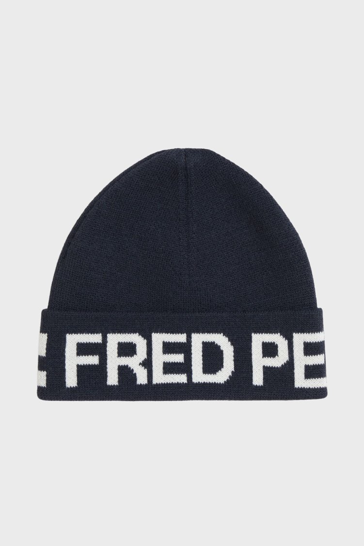 Fred Perry Yün Karışımlı Unisex Bere C3302 608 Lacivert - Fred Perry