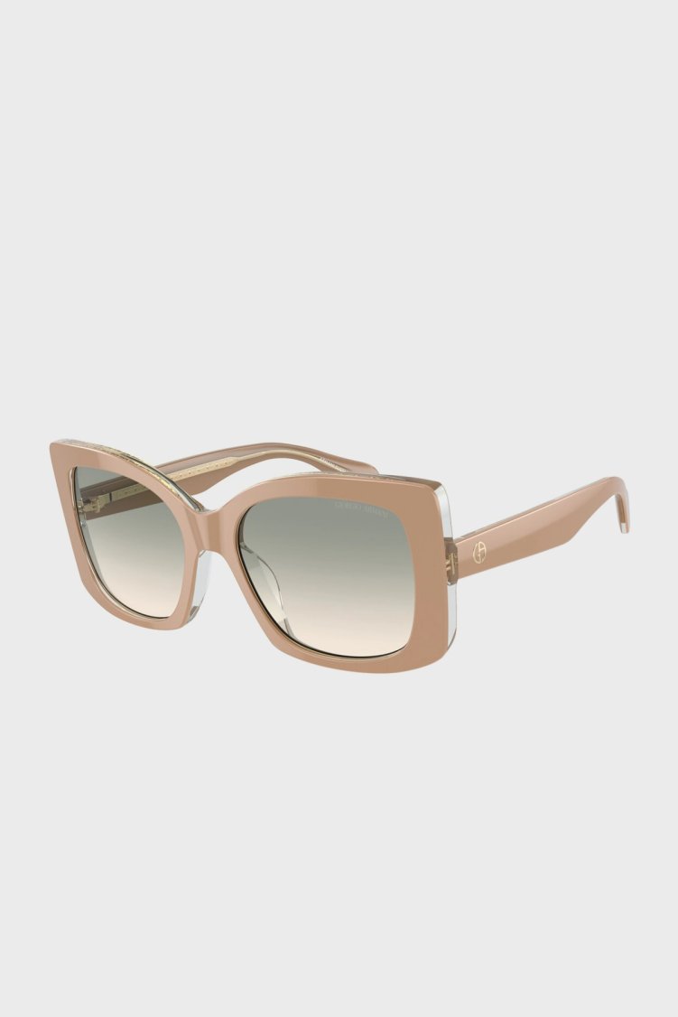Giorgio Armani Güneş Kadın Gözlük 0AR8208U 60912C 55 Pudra Şeffaf Yeşil-Kahve Yeşil - Giorgio Armani
