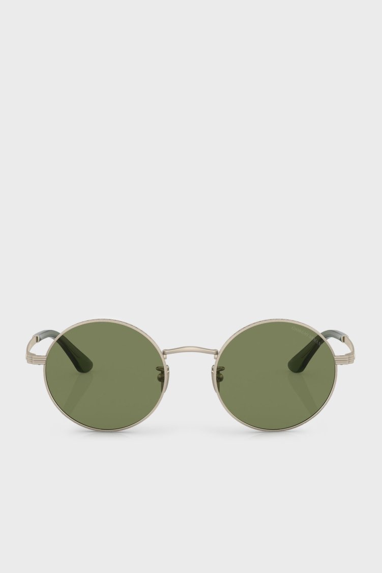 Giorgio Armani Yuvarlak Güneş Erkek Gözlük 0AR6140 30132A 50 Mat Uçuk Altın - Giorgio Armani (1)