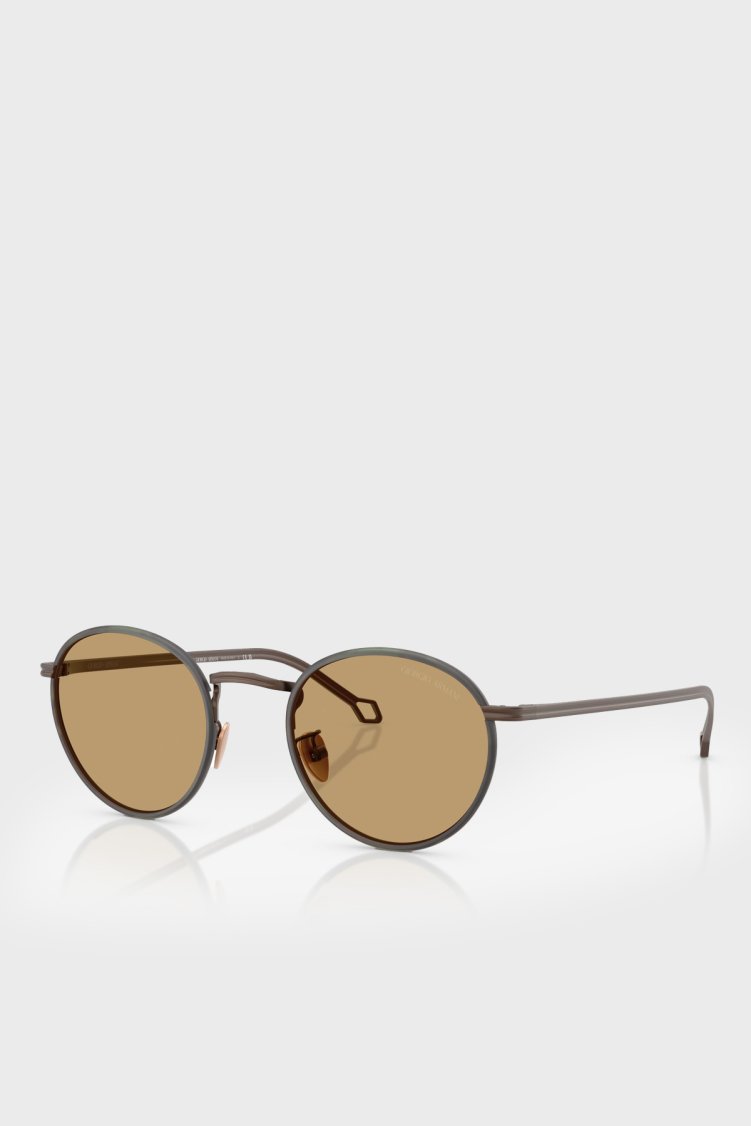 Giorgio Armani Yuvarlak Güneş Erkek Gözlük 0AR6163J 300673 49 Bakır - Giorgio Armani