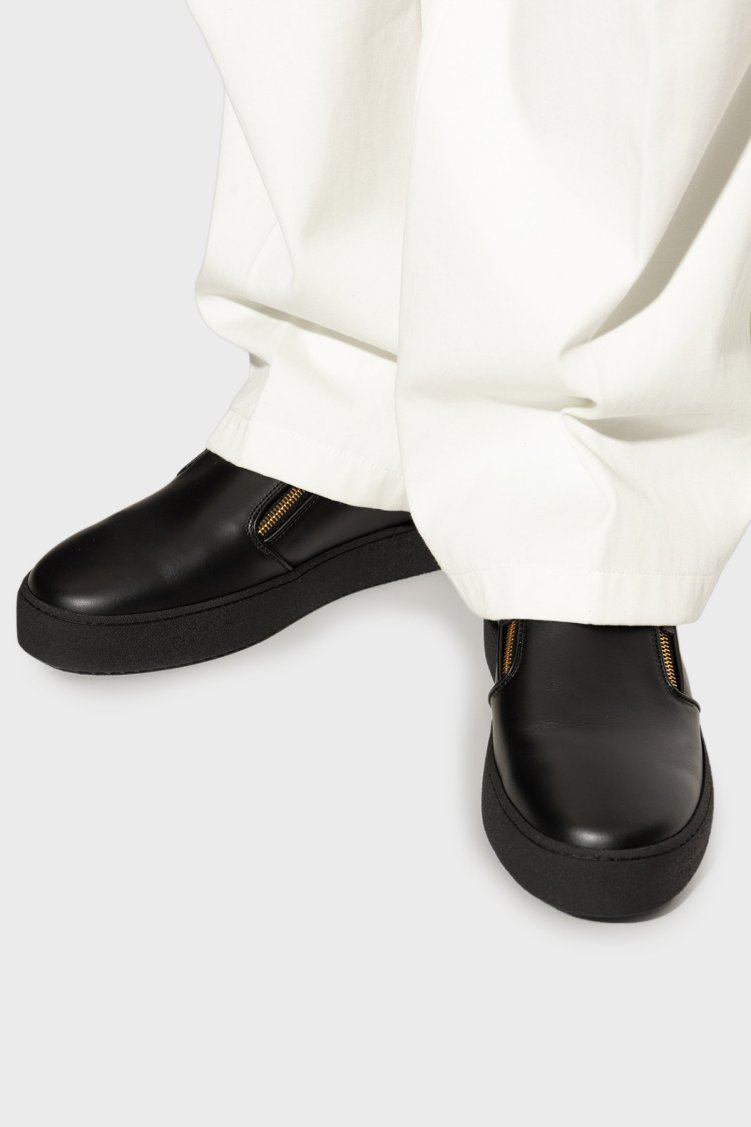 Giuseppe Zanotti Deri Logolu Kalın Tabanlı Sneaker Erkek Ayakkabı RU50007-001 SİYAH - Giuseppe Zanotti (1)