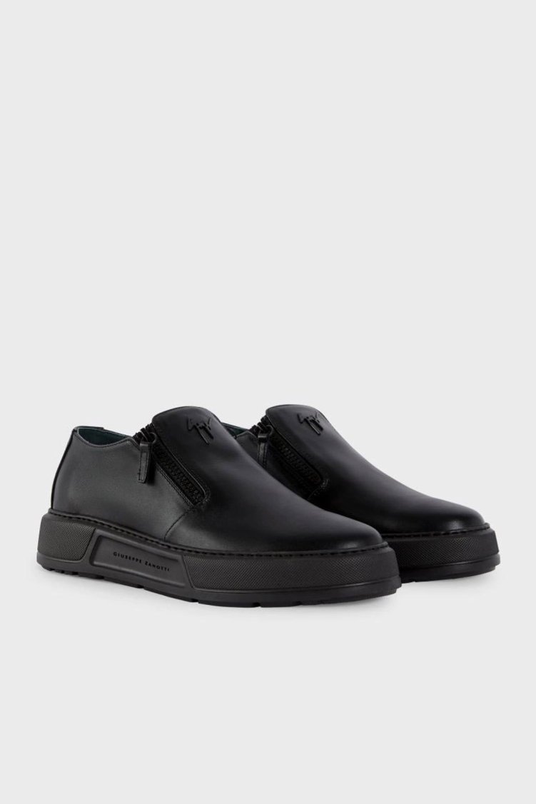Giuseppe Zanotti Deri Sneaker Erkek Ayakkabı RU60026-001 Siyah - Giuseppe Zanotti (1)