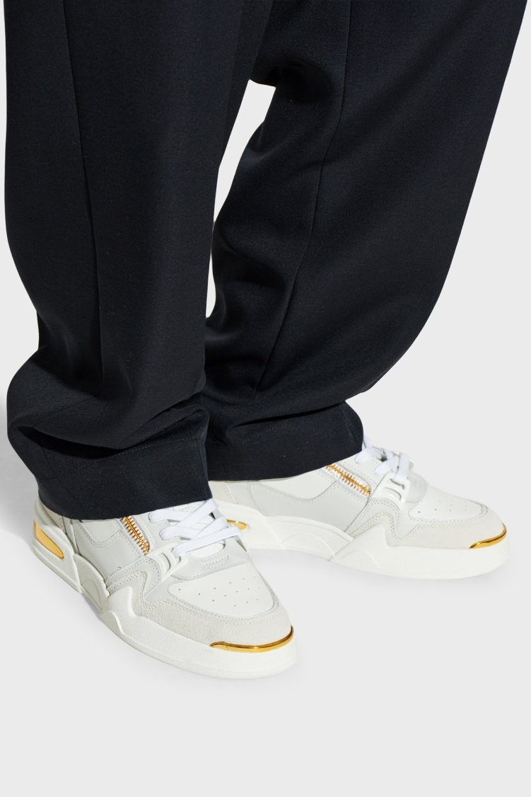 Giuseppe Zanotti Fermuar Detaylı Deri Sneaker Erkek Ayakkabı RU50015-002 BEYAZ-GRİ - Giuseppe Zanotti (1)