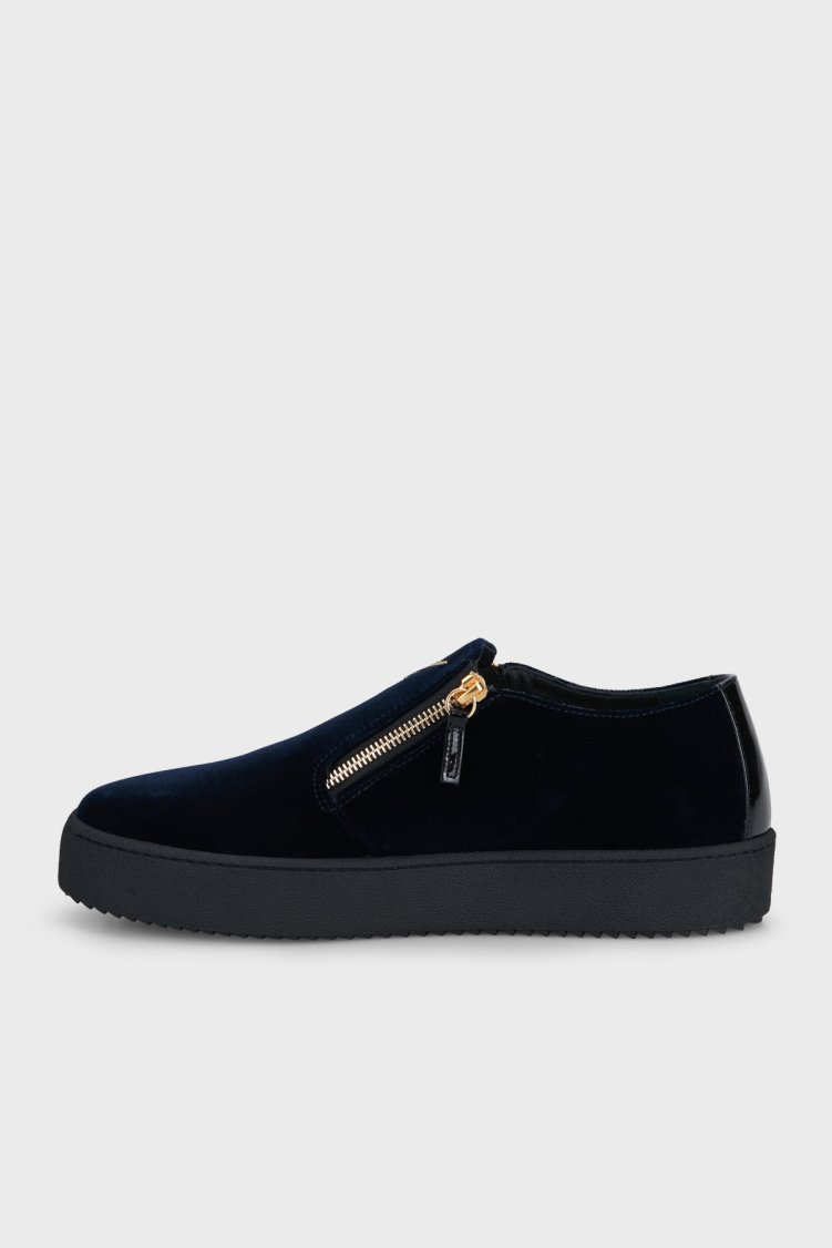 Giuseppe Zanotti Fermuar Detaylı Sneaker Erkek Ayakkabı RU60007-001 Lacivert - Giuseppe Zanotti (1)