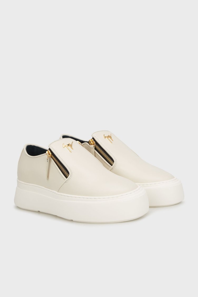Giuseppe Zanotti Hakiki Deri Logolu Kalın Tabanlı Sneaker Erkek Ayakkabı EU40010-018 BEJ - Giuseppe Zanotti (1)