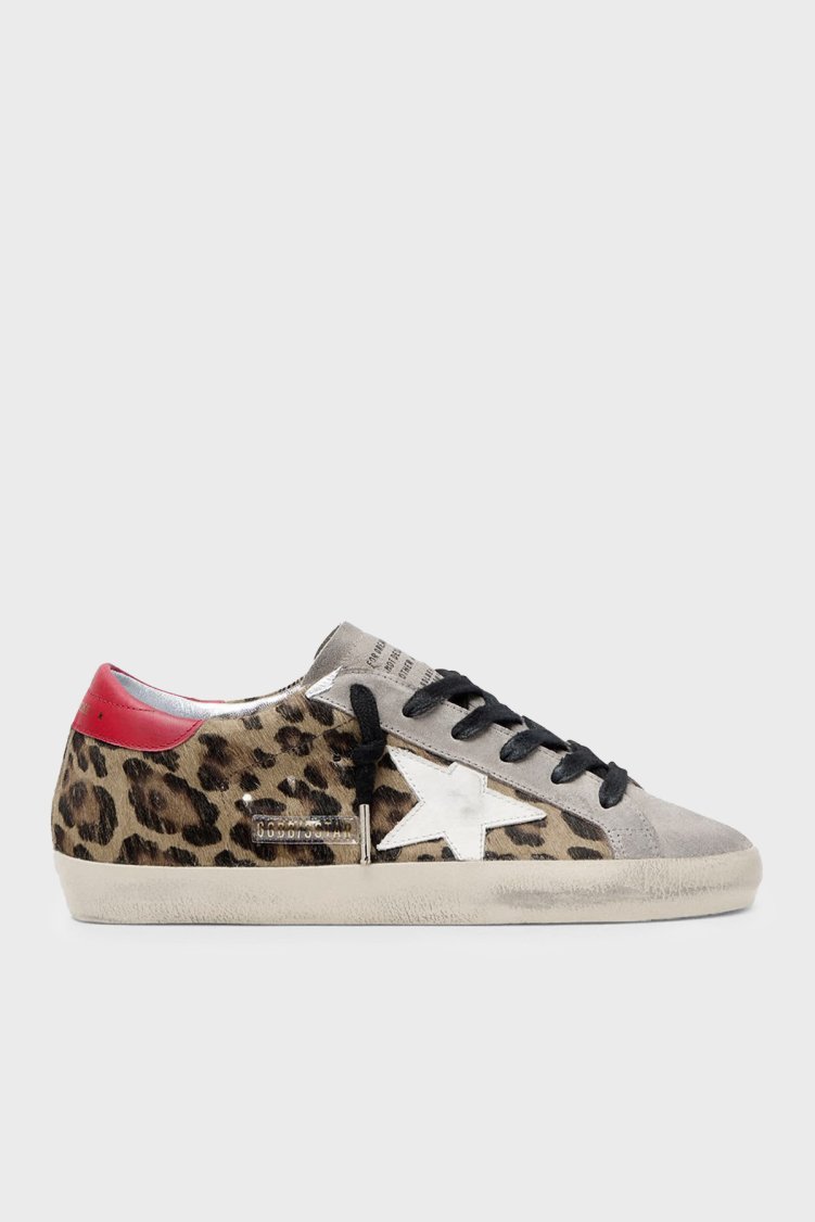 Golden Goose Deri Logolu Sneaker Bayan Ayakkabı GWF00101.F008103.15868 LEOPAR - Golden Goose