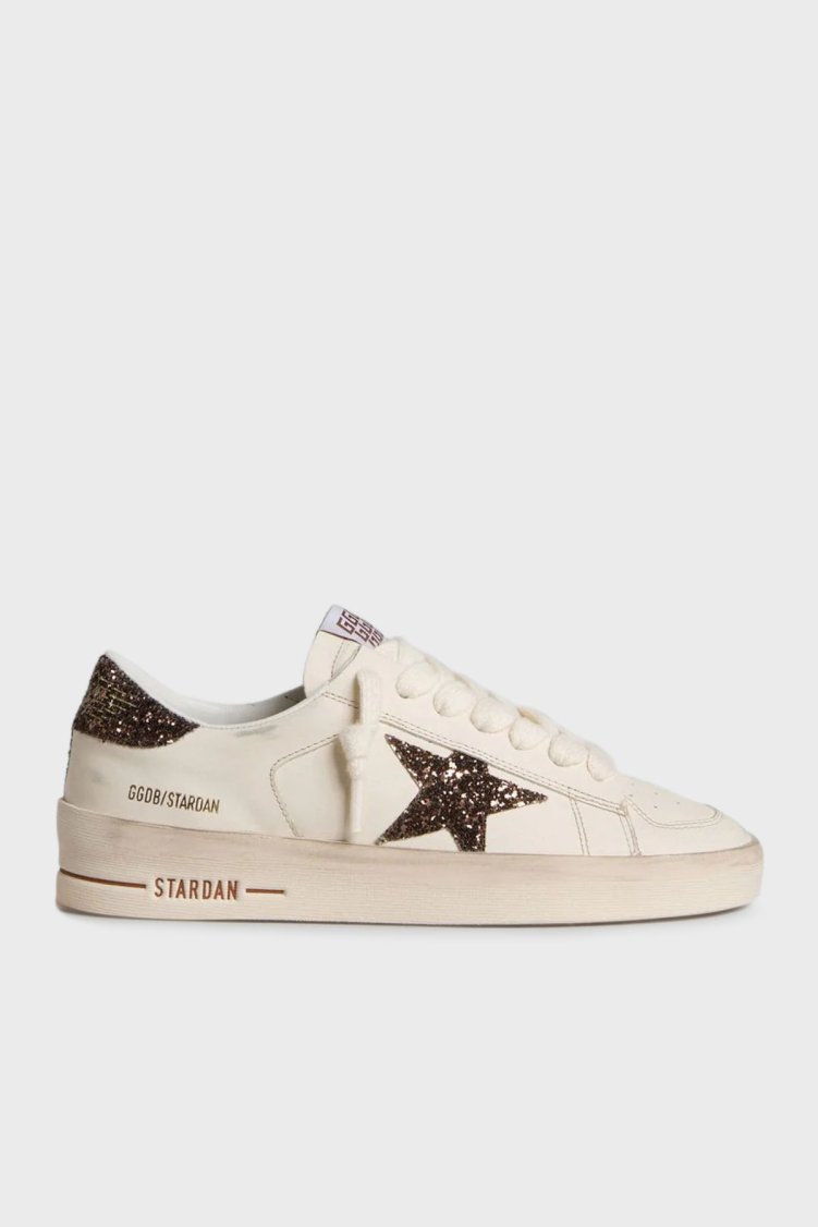 Golden Goose Deri Simli Eskitme Detaylı Sneaker Bayan Ayakkabı GWF00128.F007939.10318 BEYAZ - Golden Goose