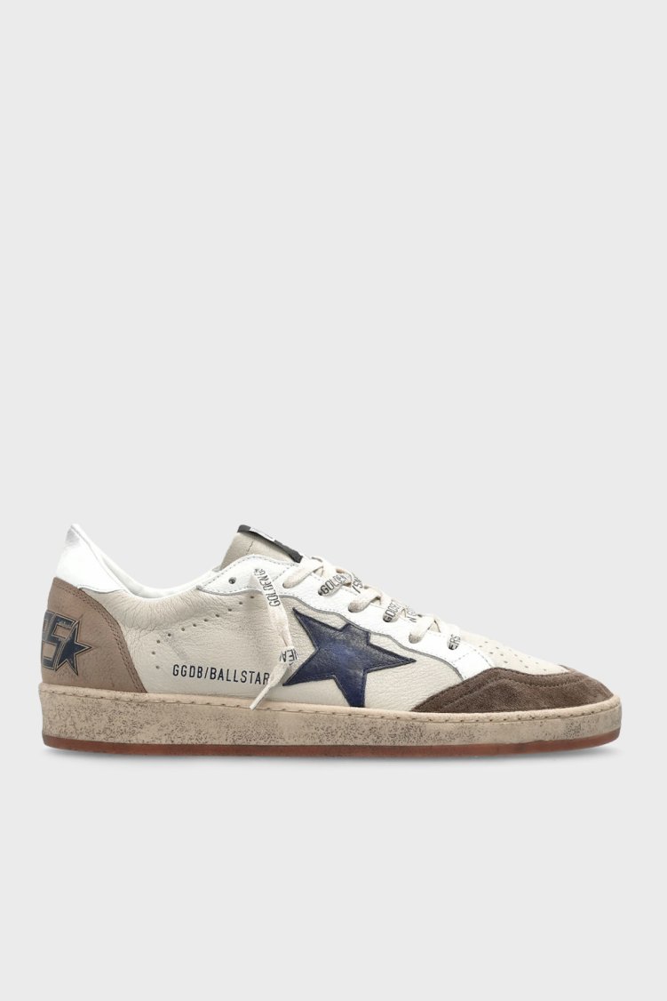 Golden Goose Erkek Ayakkabı GMF00117.F008722.83406 Krem-kahverengi-lacivert - Golden Goose