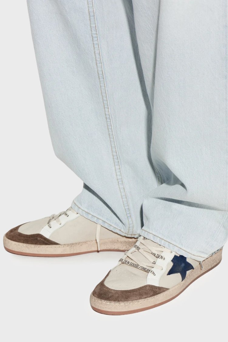 Golden Goose Erkek Ayakkabı GMF00117.F008722.83406 Krem-kahverengi-lacivert - Golden Goose (1)
