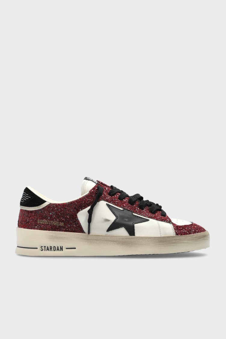Golden Goose Hakiki Deri Sneaker Kadın Ayakkabı GWF00333.F008766.15994 Bordo-beyaz-siyah - Golden Goose