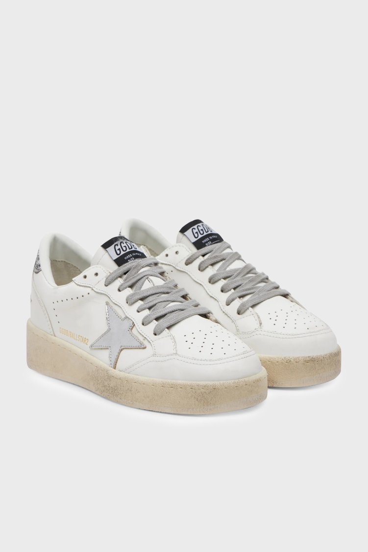 Golden Goose Hakiki Deri Sneaker Kadın Ayakkabı GWF00804.F006966.80185 Beyaz-gümüş - Golden Goose (1)