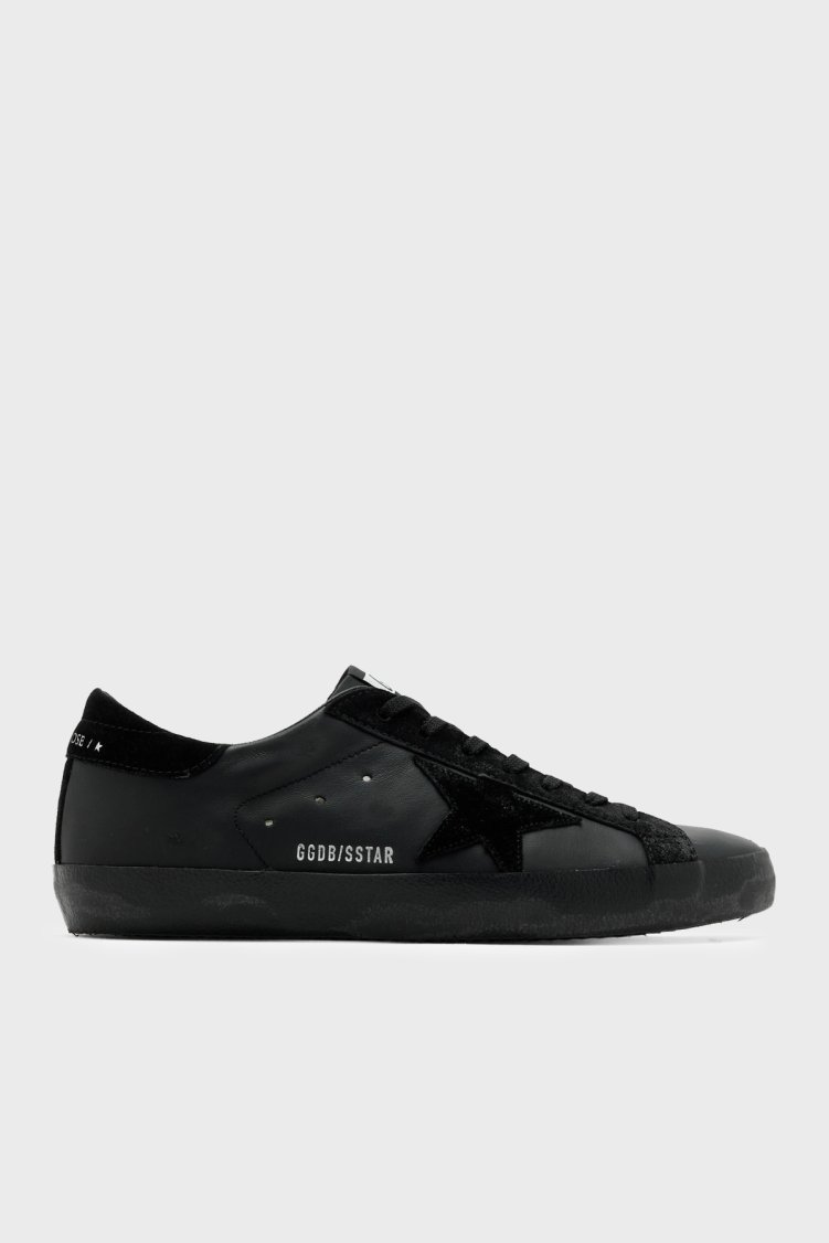 Golden Goose Logolu Deri Sneaker Erkek Ayakkabı GMF00101.F007991.90100 Siyah - Golden Goose