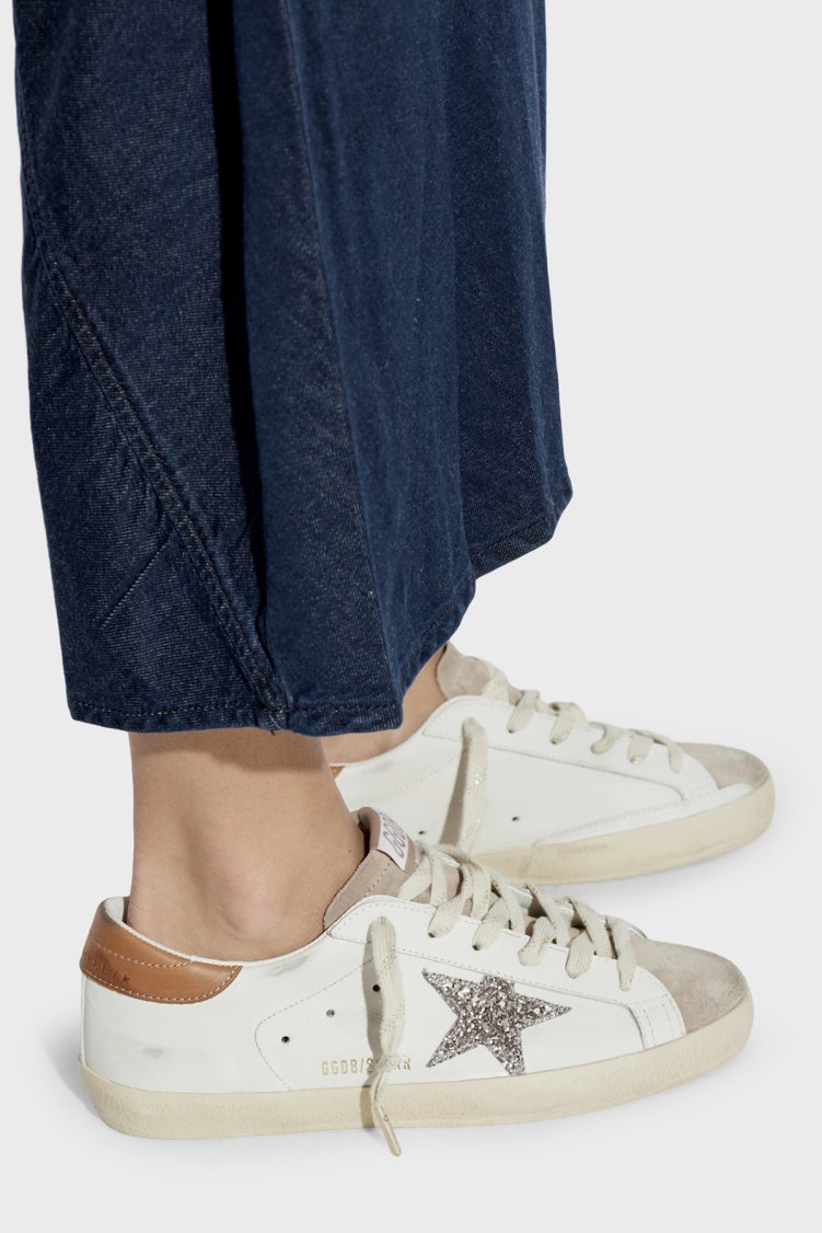 Golden Goose Logolu Deri Sneaker Kadın Ayakkabı GWF00101.F008719.12524 Beyaz-gümüş - Golden Goose (1)