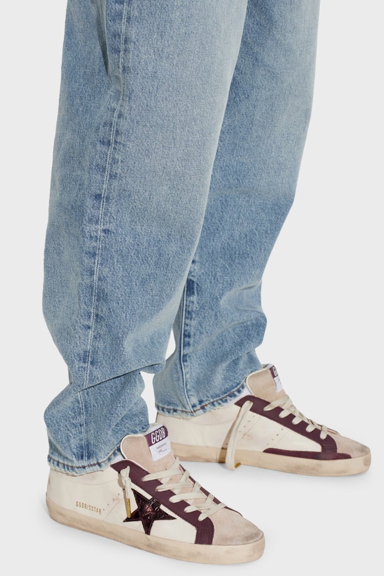 Golden Goose Logolu Deri Sneaker Kadın Ayakkabı GWF01002.F008761.15993 Bej-bordo - Golden Goose (1)