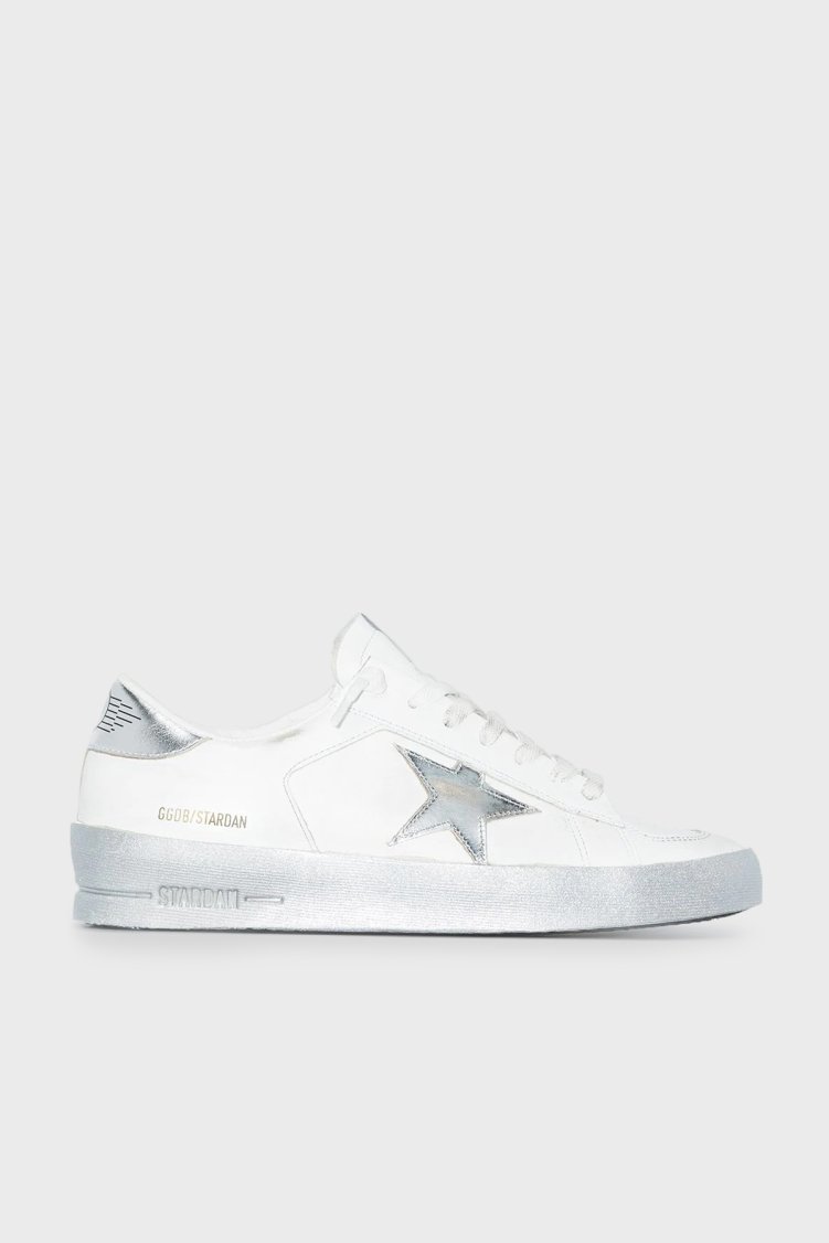 Golden Goose Logolu Hakiki Deri Kadın Ayakkabı GWF00128.F002187.80185 Beyaz - Golden Goose