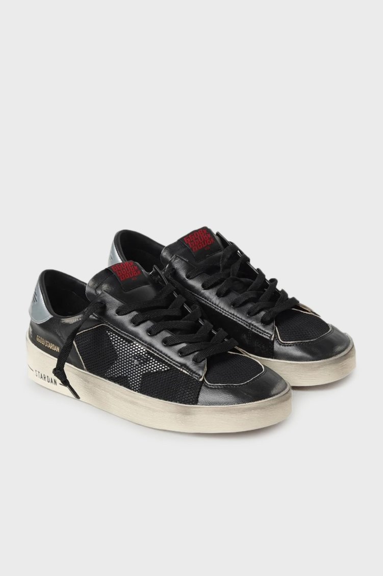 Golden Goose Logolu Hakiki Deri Sneaker Erkek Ayakkabı GMF00370.F004118.90179 SİYAH - Golden Goose (1)