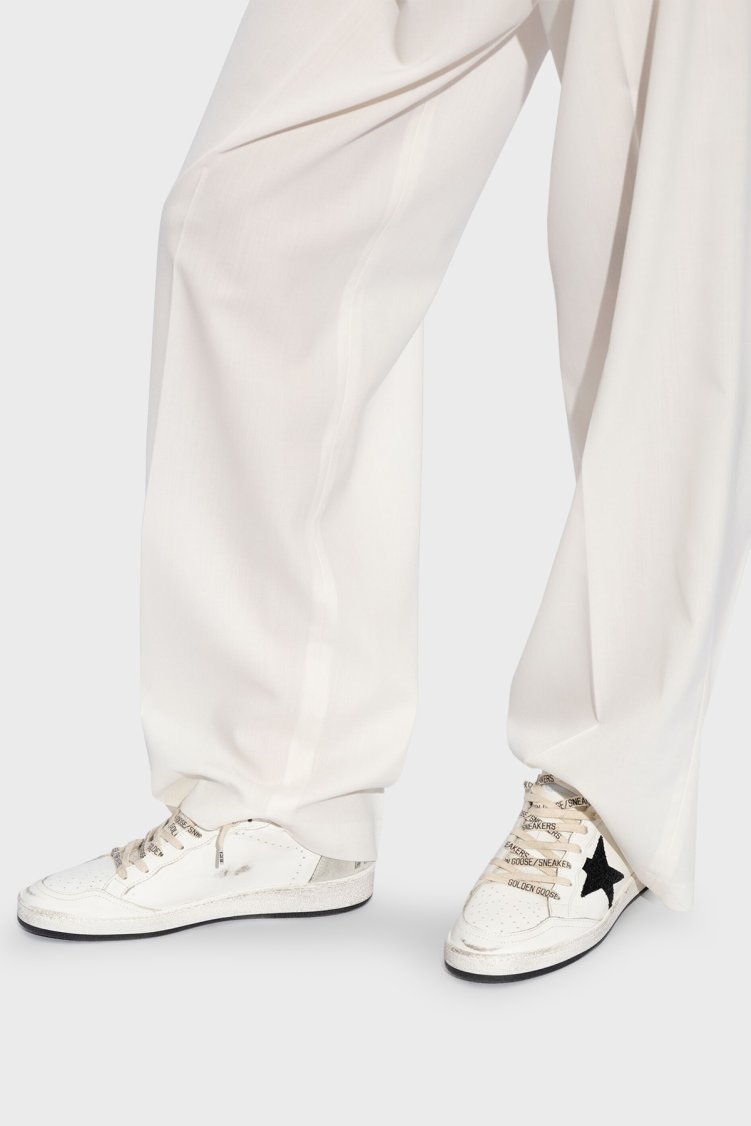 Golden Goose Logolu Parlak Taşlı Hakiki Deri Sneaker Kadın Ayakkabı GWF00117.F006118.10750 Beyaz - Golden Goose (1)