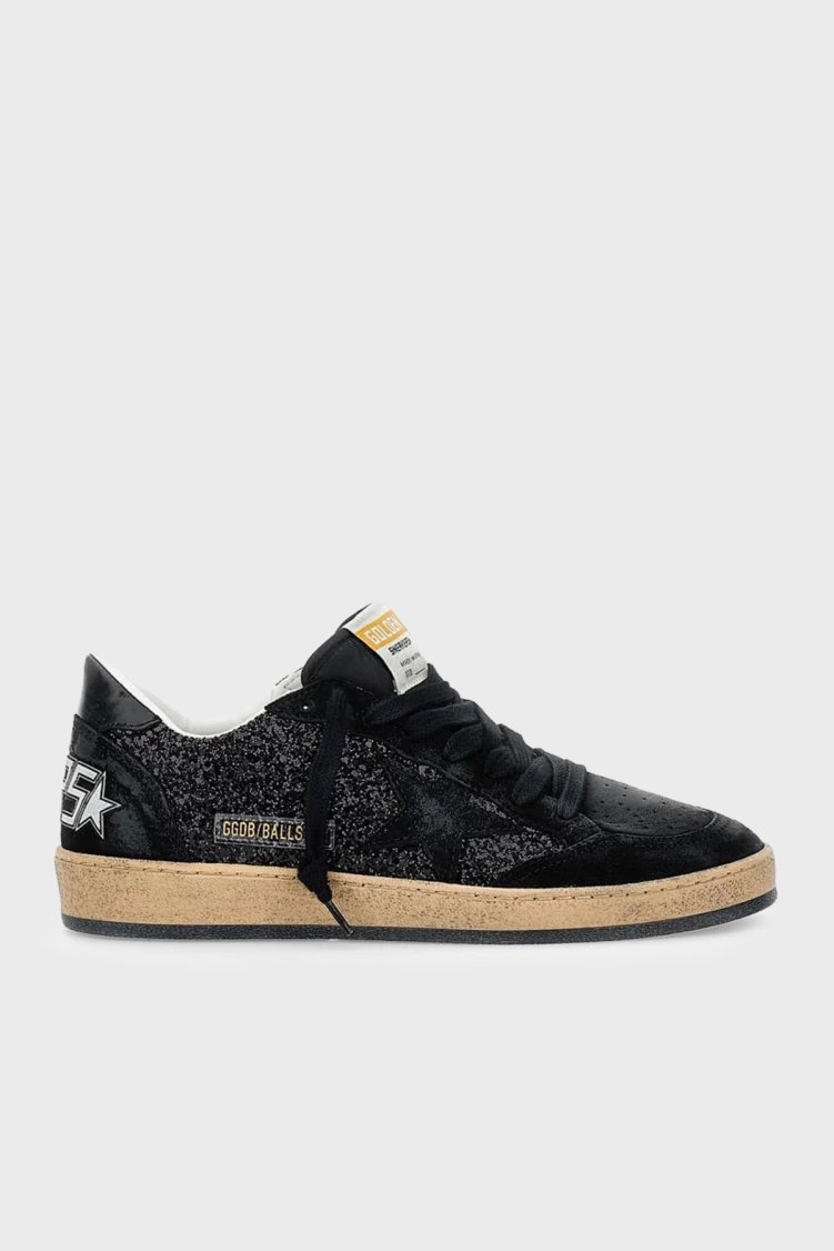 Golden Goose Logolu Simli Sneaker Kadın Ayakkabı GWF00117.F003989.90100 Siyah - Golden Goose