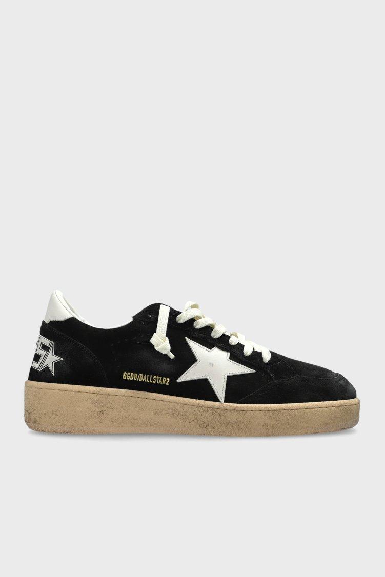 Golden Goose Logolu Süet Sneaker Erkek Ayakkabı GMF00804.F008504.80203 Siyah - Golden Goose