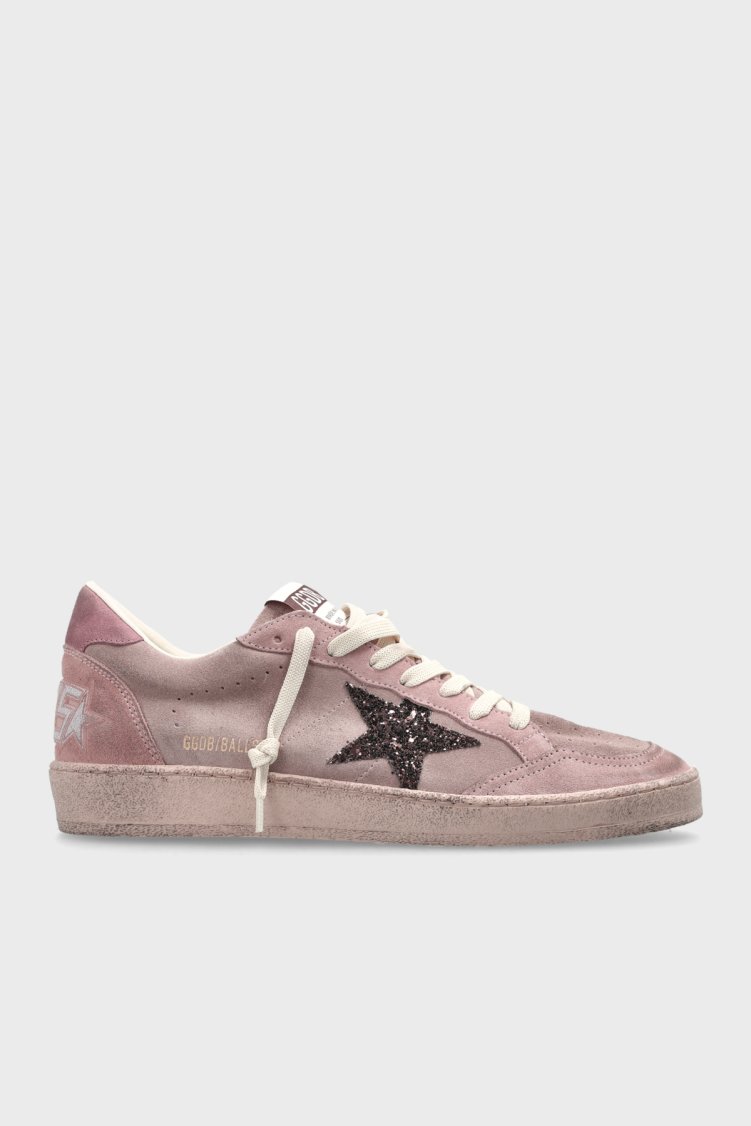 Golden Goose Logolu Süet Sneaker Kadın Ayakkabı GWF00117.F008694.25819 Pudra - Golden Goose