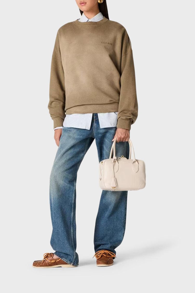 Golden Goose Pamuklu Loose Fit Yüksek Bel Jeans Kadın Kot Pantolon GWP02079.P000621.50100 Lacivert - Golden Goose (1)