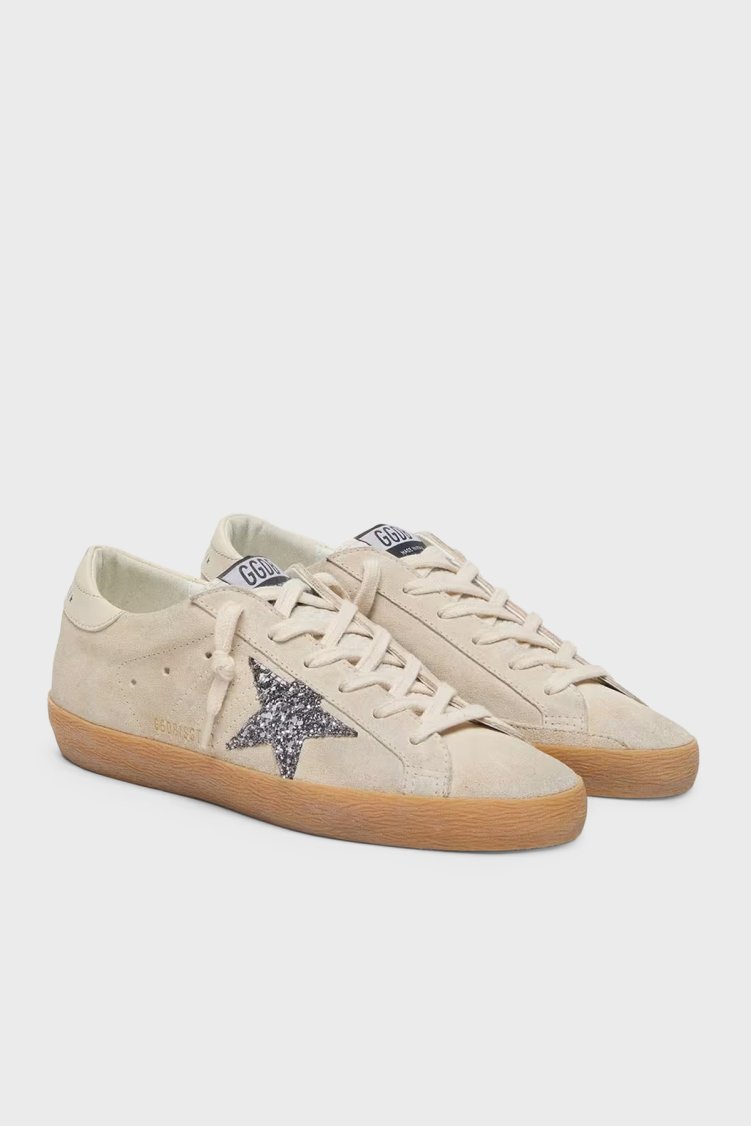 Golden Goose Süet Logolu Sneaker Kadın Ayakkabı GWF00101.F007202.15751 Antrasit-krem - Golden Goose (1)