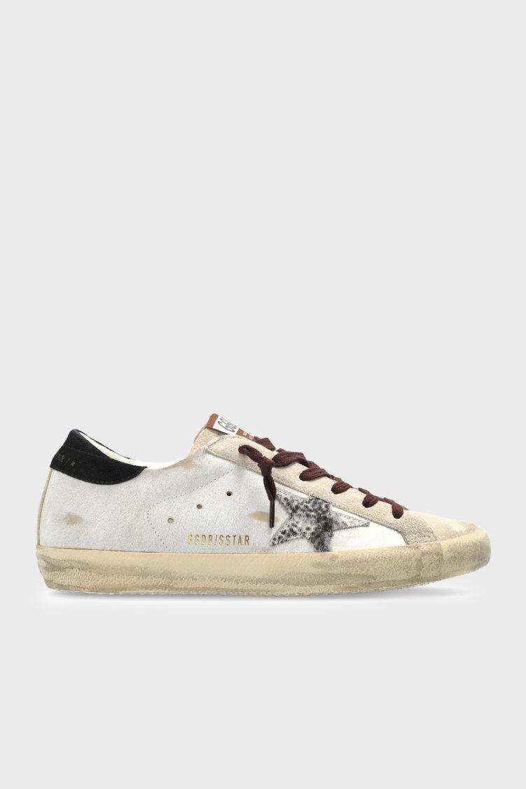 Golden Goose Süet Logolu Sneaker Kadın Ayakkabı GWF00101.F008746.12526 Beyaz-siyah - Golden Goose