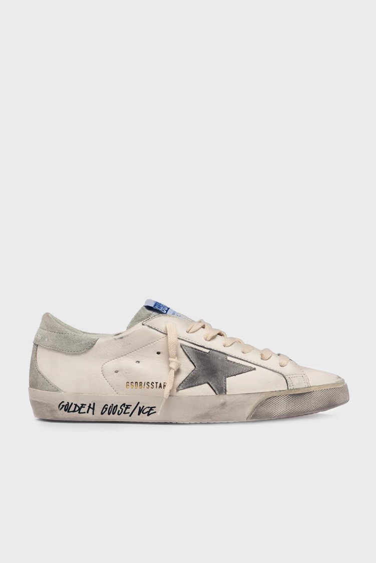 Golden Goose Vintage Hakiki Deri Sneaker Erkek Ayakkabı GMF00102.F005359.11166 Ekru - Golden Goose