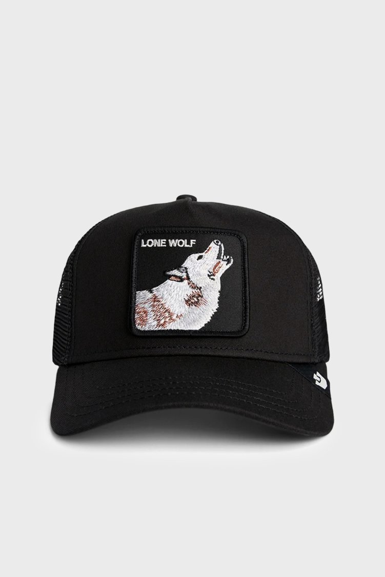 Goorin Bros Wolf Animal Figürlü File Detaylı Unisex Şapka 1012449 Siyah - Goorin Bros (1)