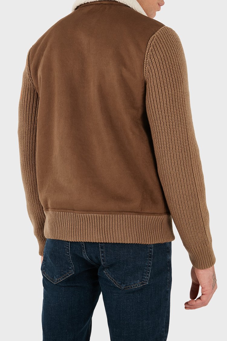 Gran Sasso % 100 Yün Regular Fit Klasik Yaka Fermuarlı Erkek Ceket 13196 58005 190 KAHVE - Gran Sasso (1)