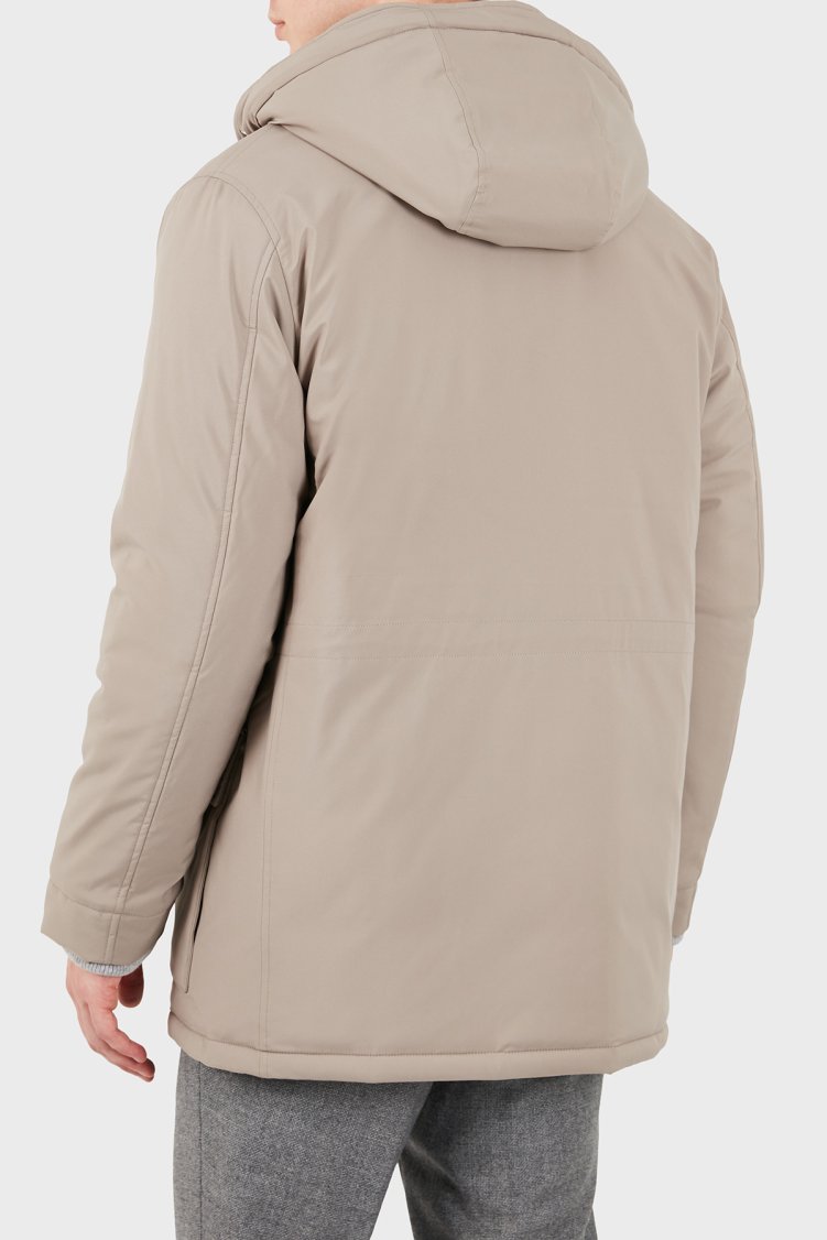 Gran Sasso Regular Fit Çıkarılabilir Kapüşonlu Erkek Ceket 78195 69318 120 Toprak - Gran Sasso (1)