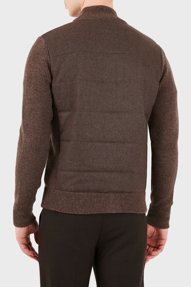 Gran Sasso Regular Fit Dik Yaka Kapitoneli Erkek Ceket 23145 25019 194 Kahve - Gran Sasso (1)